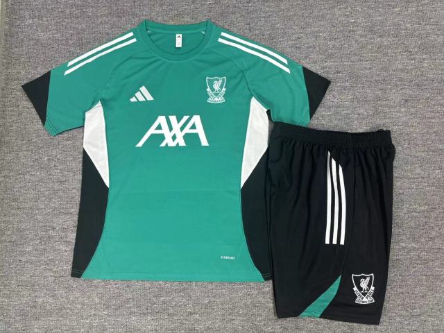 25-26 short sleeved Liverpool green kids+adult training uniform