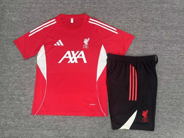 25-26 short sleeved Liverpool red kids+adult training uniform