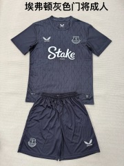 25-26 Everton Grey Goalkeeper Kids+Adult Set