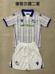 25-26 Sheffield Wednesday 2 away kids+adult set
