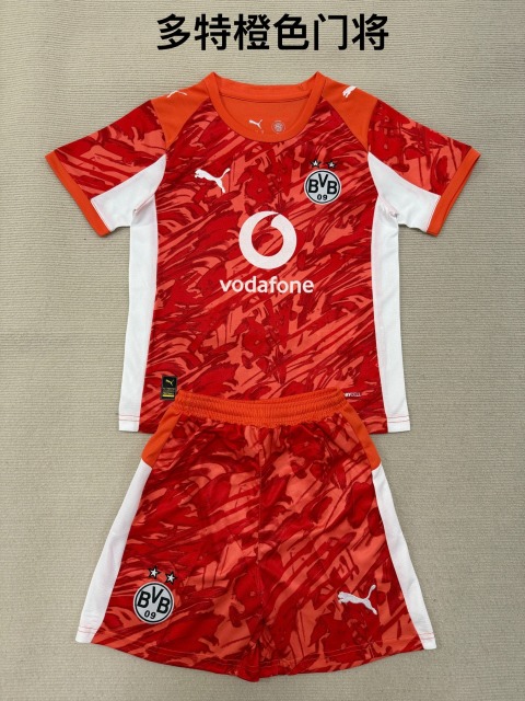 25-26 Dortmund Orange Goalkeeper Kids+Adult Set