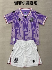 25-26 Sheffield Wednesday away kids+adult set