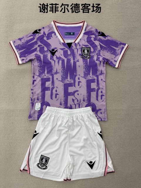 25-26 Sheffield Wednesday away kids+adult set