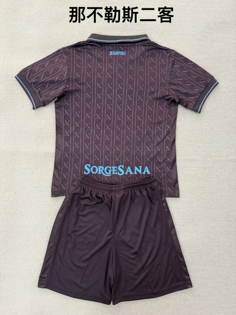 25-26 Napoli 2 away kids+adult set