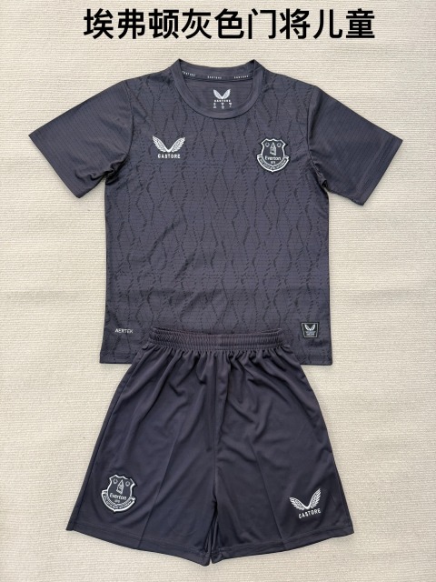 25-26 Everton Grey Goalkeeper Kids+Adult Set