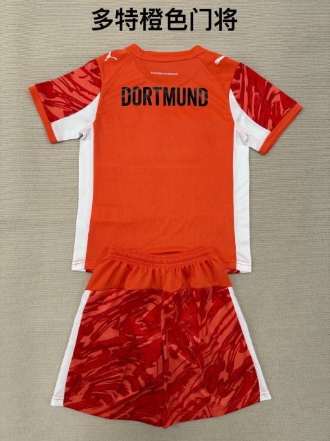 25-26 Dortmund Orange Goalkeeper Kids+Adult Set