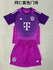 25-26 Bayern Purple Goalkeeper Kids+Adult Set