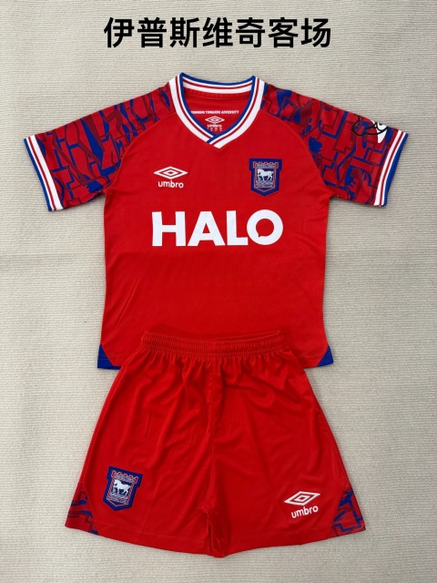 25-26 Ipswich away kids+adult set