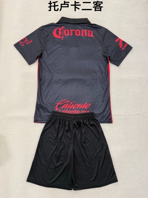 25-26 Toluca 2 away kids+adult set