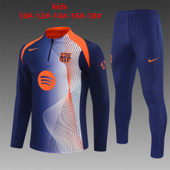 25-26 Barcelona Blue Orange [Camouflage] T90 Kids+Adult Training Uniform
