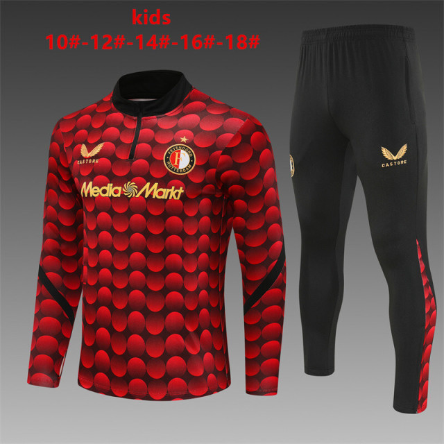 25-26 Feyenoord Red and Black [Camouflage] Kids+Adult Training Uniform