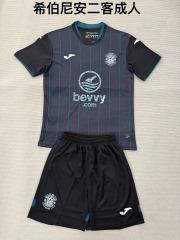 25-26 Hibernian 2 away kids+adult set