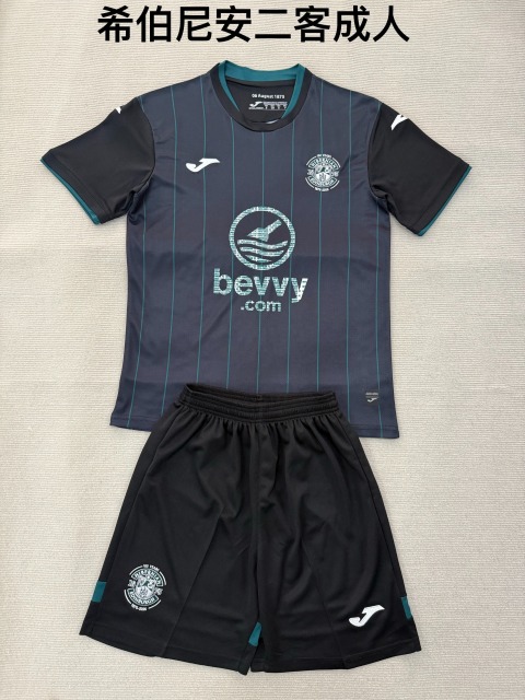 25-26 Hibernian 2 away kids+adult set