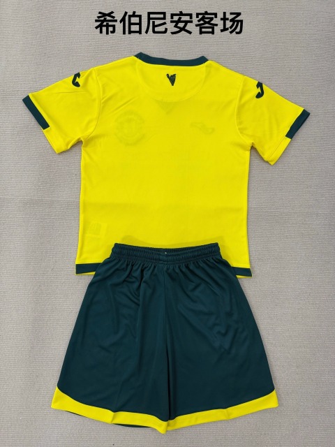 25-26 Hibernian away kids+adult set