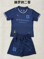 25-26 Girona 2 away kids+adult set