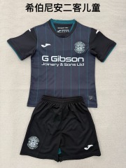 25-26 Hibernian 2 away kids+adult set