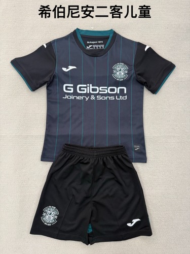 25-26 Hibernian 2 away kids+adult set