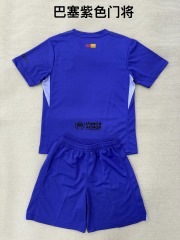 25-26 Barcelona Purple Goalkeeper Kids+Adult Set