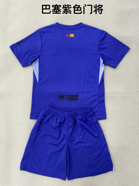 25-26 Barcelona Purple Goalkeeper Kids+Adult Set