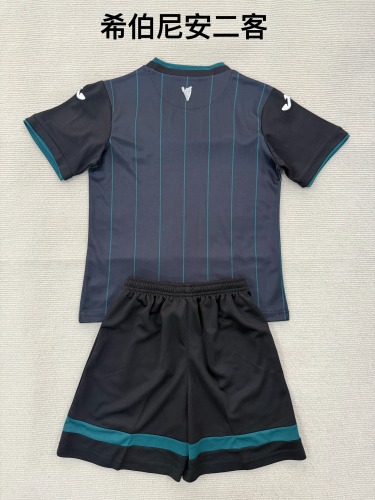 25-26 Hibernian 2 away kids+adult set