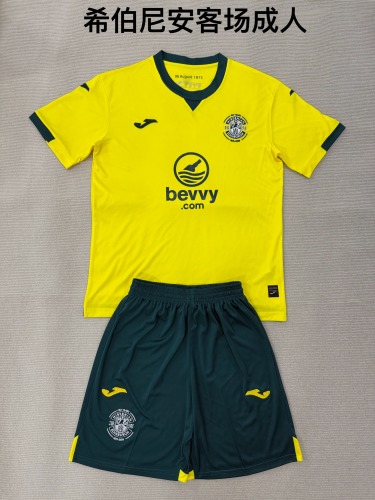 25-26 Hibernian away kids+adult set