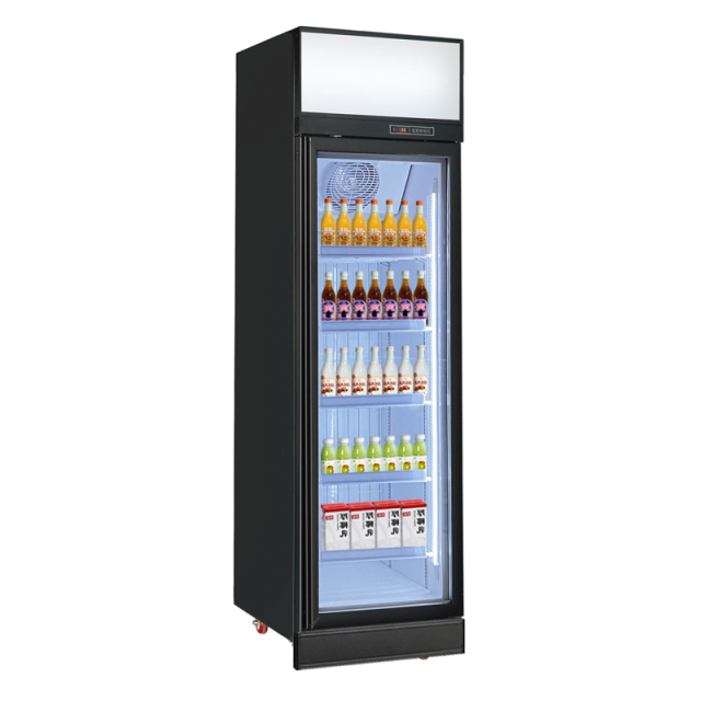 Glass Door Top Compressor Mounted Display Cooler with Canopy for Supermarket and Convenience Store Use