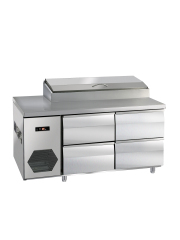 Commercial #201 Stainless Steel Material Pizza Counter Cooler for Pizza Storage