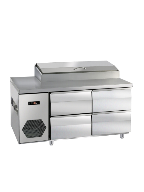 Commercial #201 Stainless Steel Material Pizza Counter Cooler for Pizza Storage
