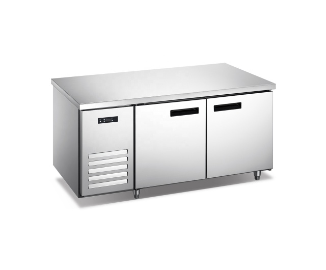 Commercial Stainless Steel Kitchen Under Counter Cooler and Freezer For Food Storage