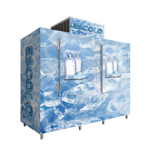 Commercial Ice Storage Freezer with Cold wall / Fan cooling system optional