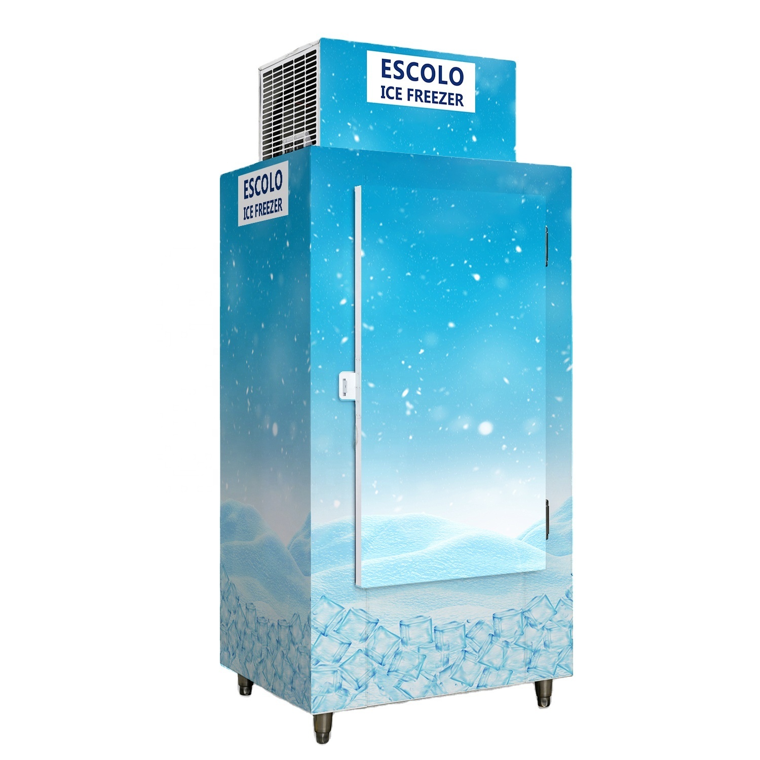 Commercial Ice Storage Freezer with Cold wall / Fan cooling system optional
