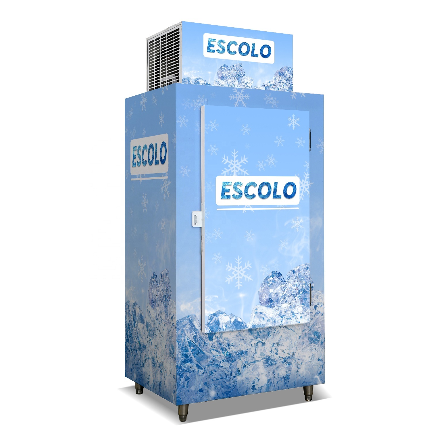 Commercial Ice Storage Freezer with Cold wall / Fan cooling system optional