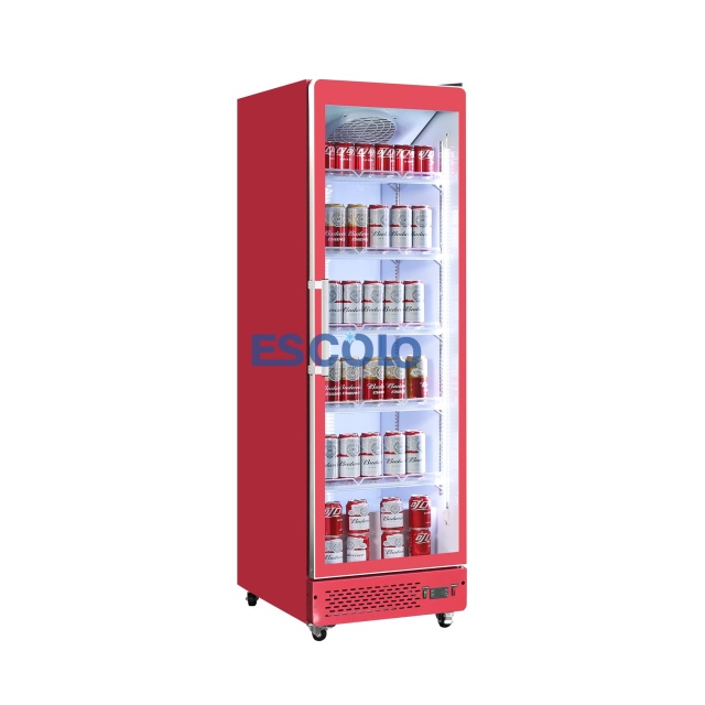 Commercial Single-Door Full Glass Refrigerator for Retail Display