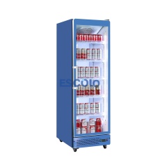 Commercial Single-Door Full Glass Refrigerator for Retail Display