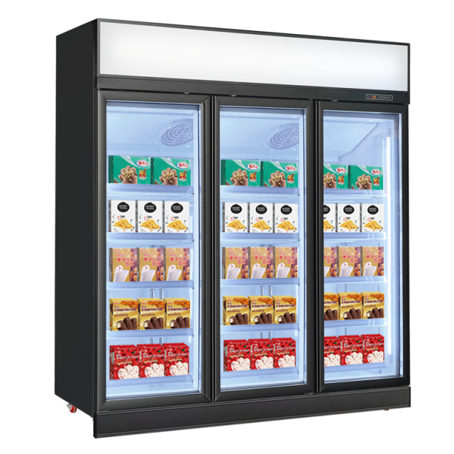 Triple Door Top-Mounted Freezer – 1600L Commercial Lightbox Display