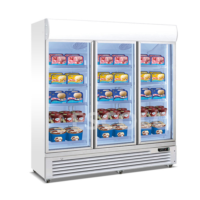 Triple Temper Glass Door Lightbox Freezer – High-Capacity Freezing & Premium Display Impact