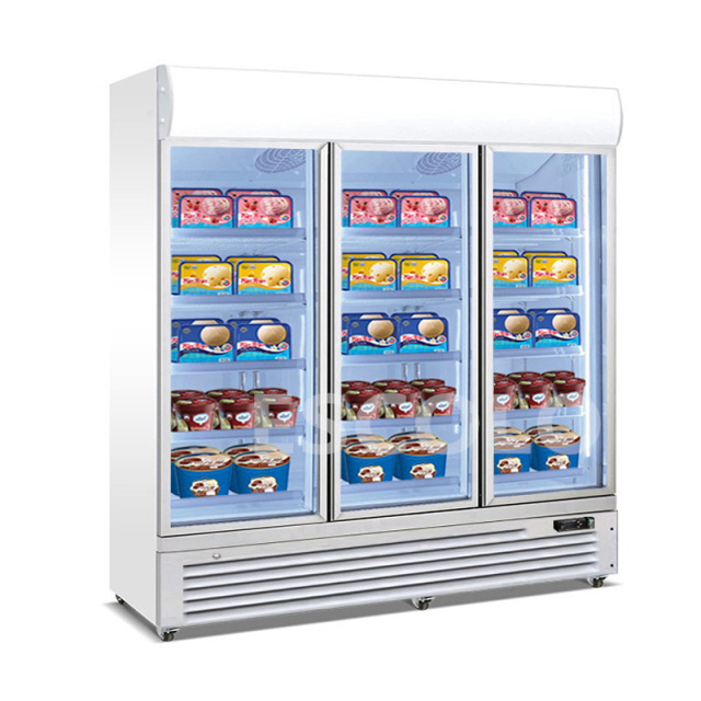 Triple Temper Glass Door Lightbox Freezer – High-Capacity Freezing & Premium Display Impact