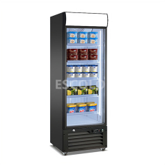 Commercial Single Glass Door Display Freezer with Fan Cooling and Digital Control