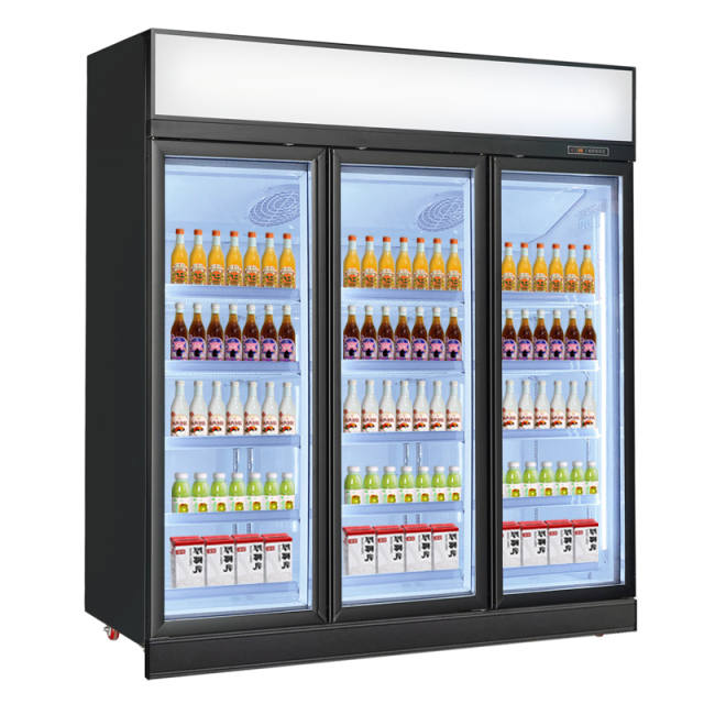 Triple-Door Top-Mounted Refrigerator – 1600L Commercial Display