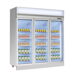 Triple-Door Top-Mounted Refrigerator – 1600L Commercial Display