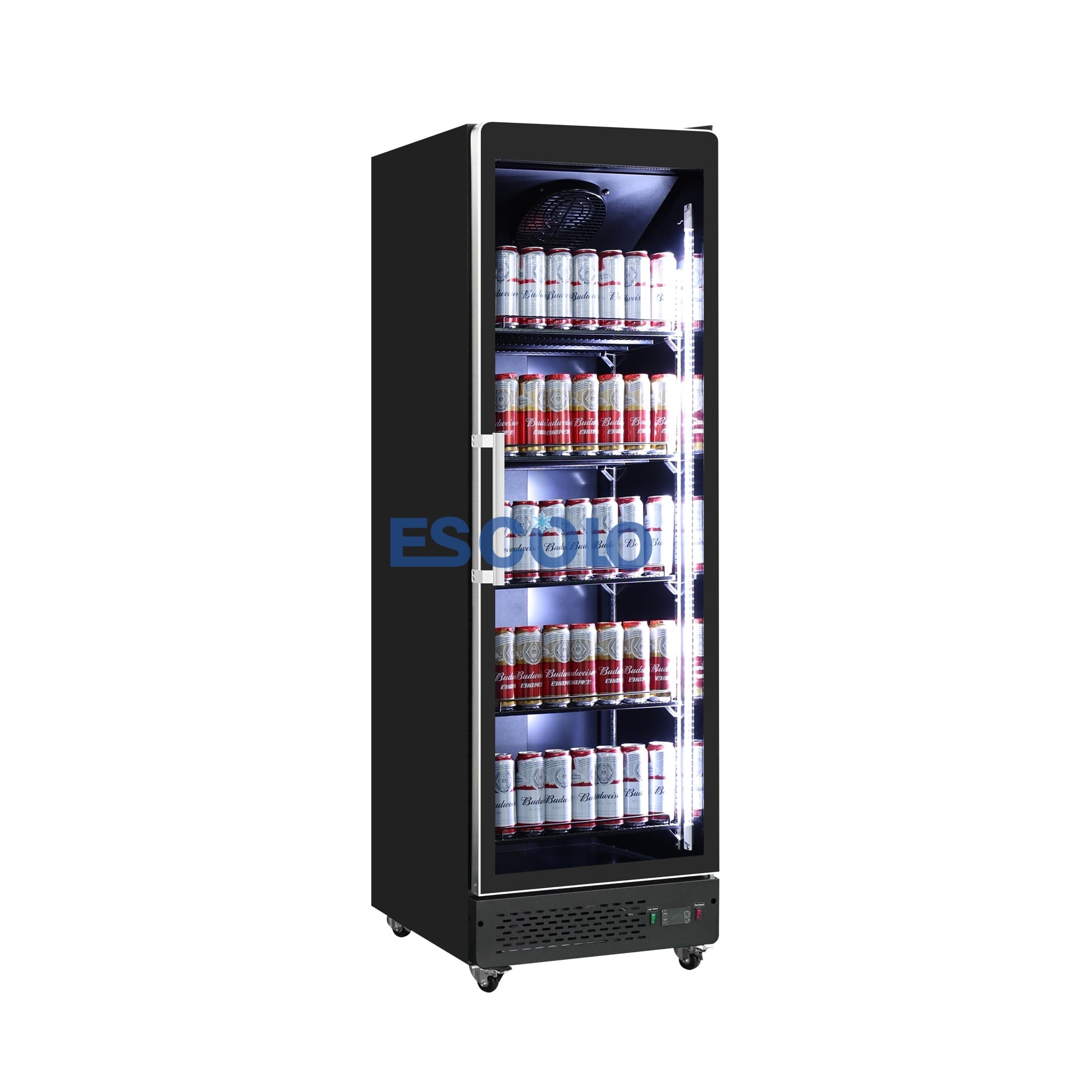 Commercial Single-Door Full Glass Refrigerator for Retail Display