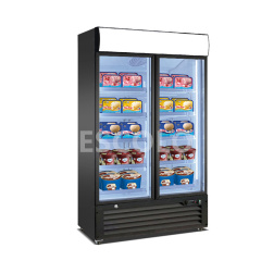 Double Door Lightbox Freezer – Large-Capacity Freezing & High-Impact Display