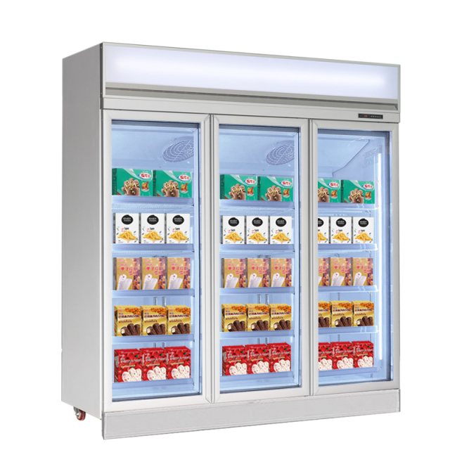 Triple Door Top-Mounted Freezer – 1600L Commercial Lightbox Display