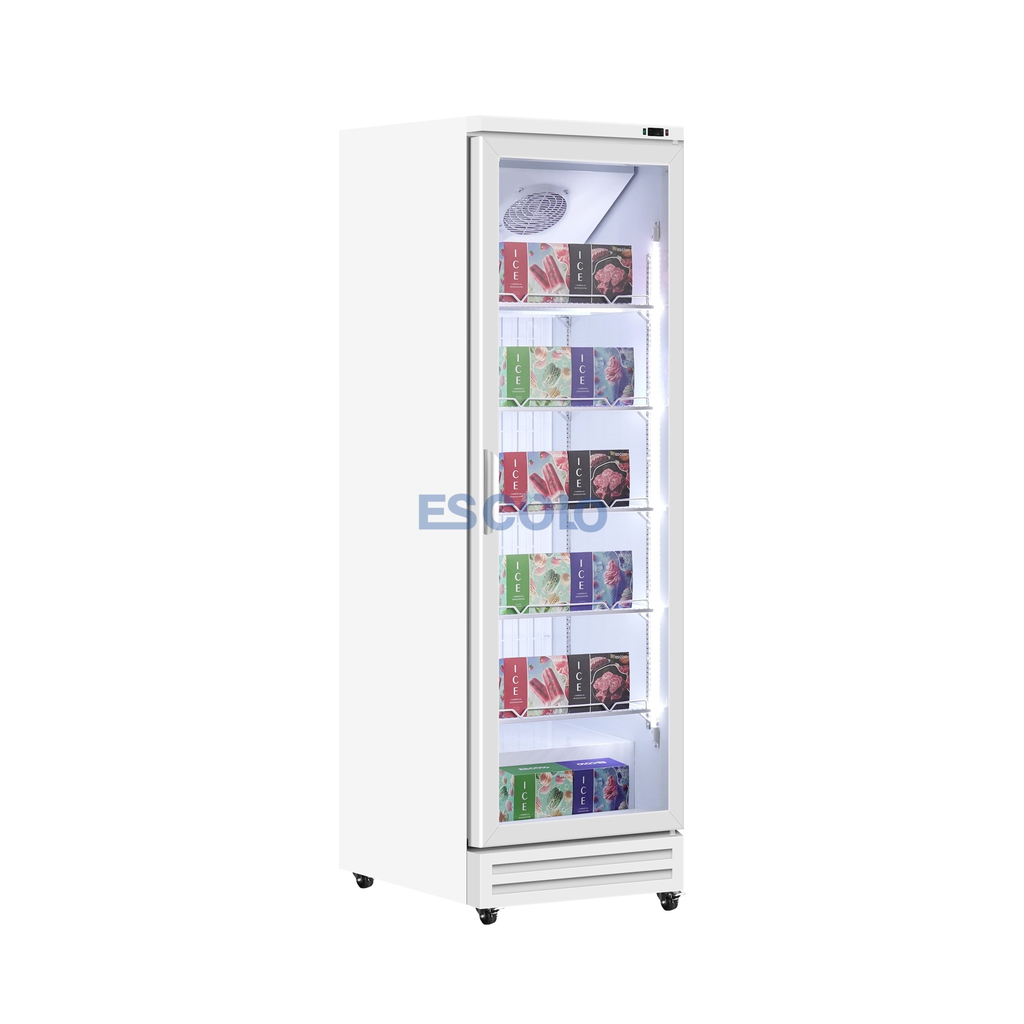 400L Single Door Aluminum-Frame Freezer Built for Ice Cream Stores, Mini Markets & Frozen Snack Display