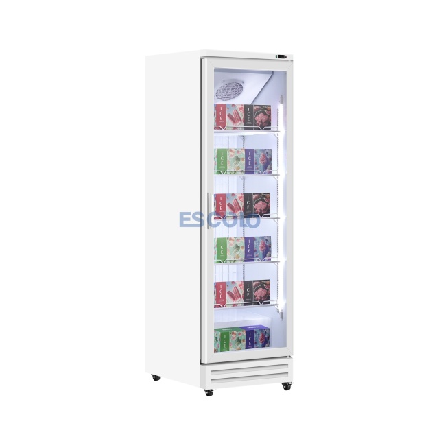 400L Single Door Aluminum-Frame Freezer Built for Ice Cream Stores, Mini Markets & Frozen Snack Display