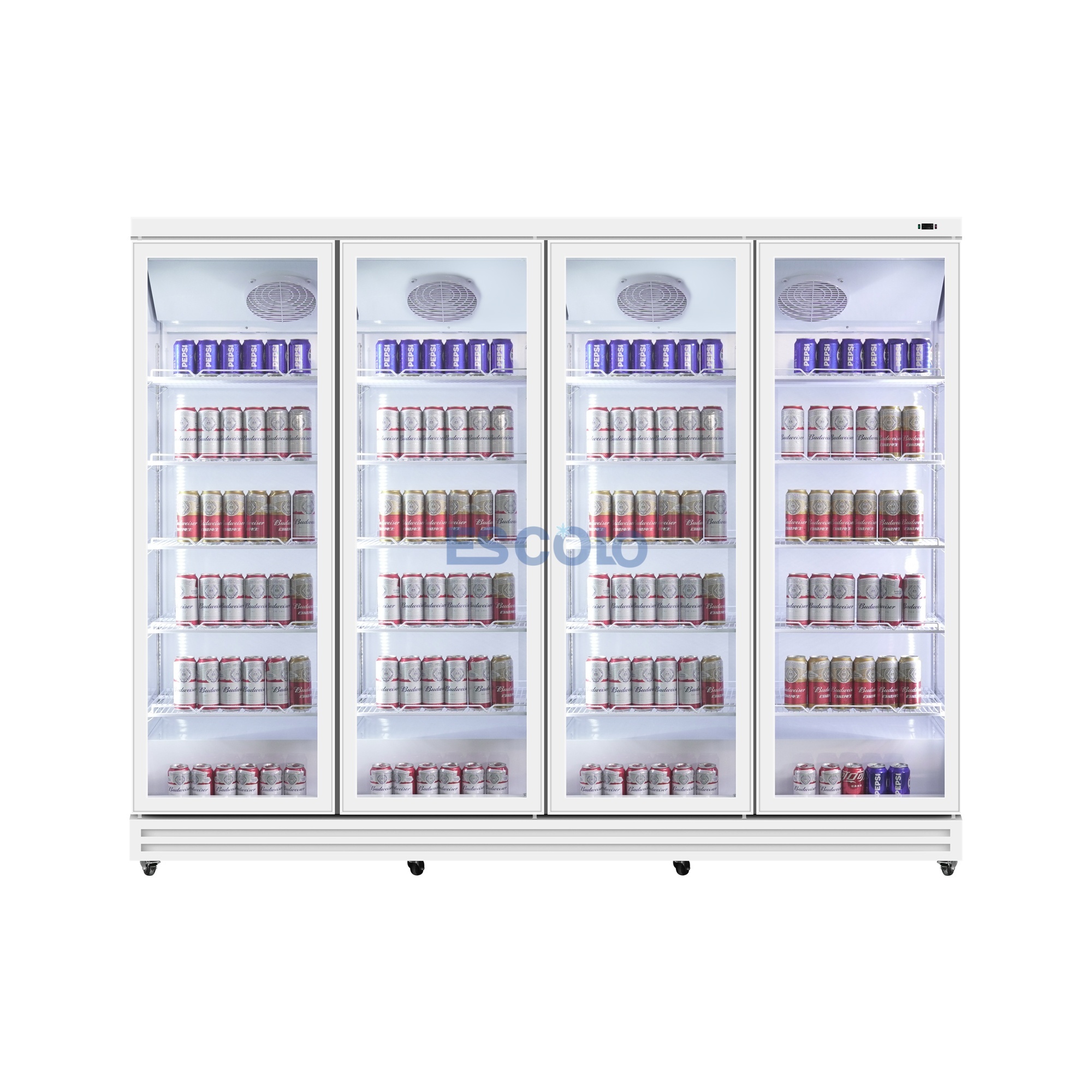 2000L Four Glass Door Large-Capacity Aluminum-Frame Cooler