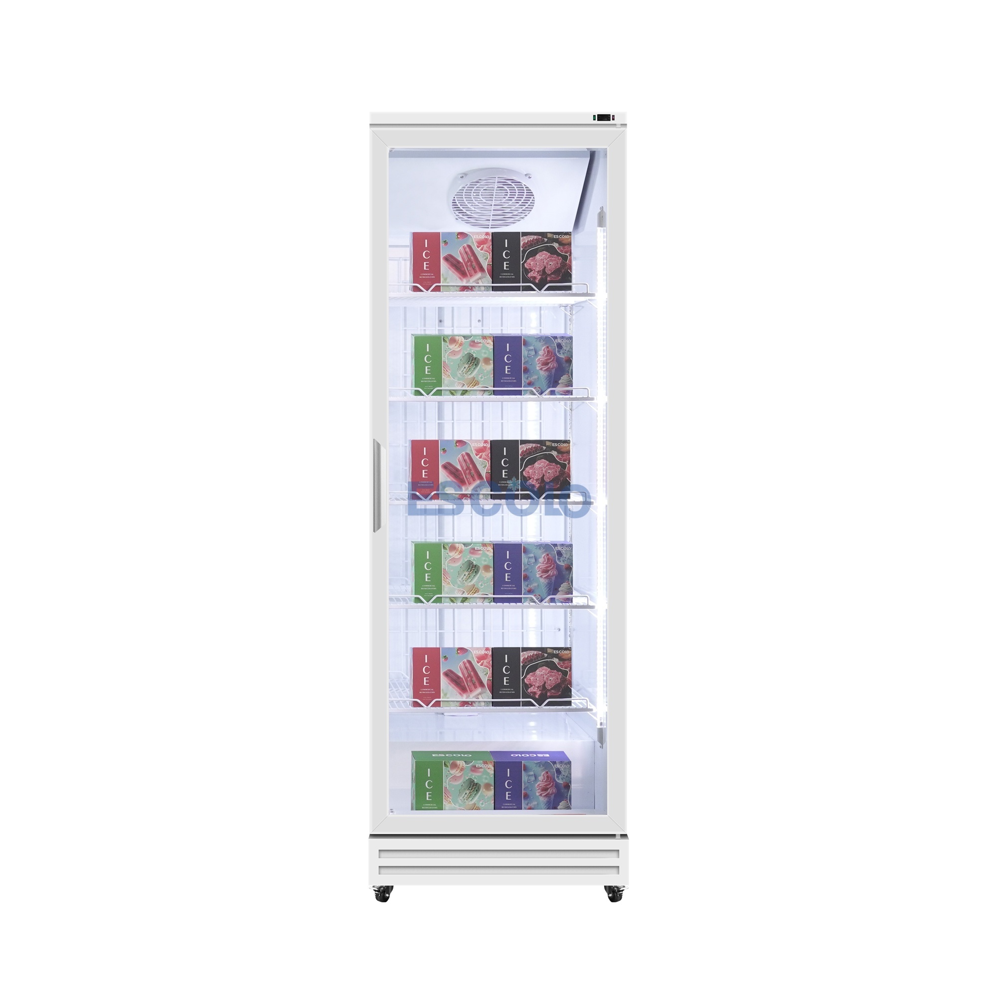 400L Single Door Aluminum-Frame Freezer Built for Ice Cream Stores, Mini Markets & Frozen Snack Display