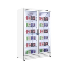 1000L Double Door Commercial Freezer — Ideal for Supermarkets, Frozen Food Aisles & High-Volume Retail Storage