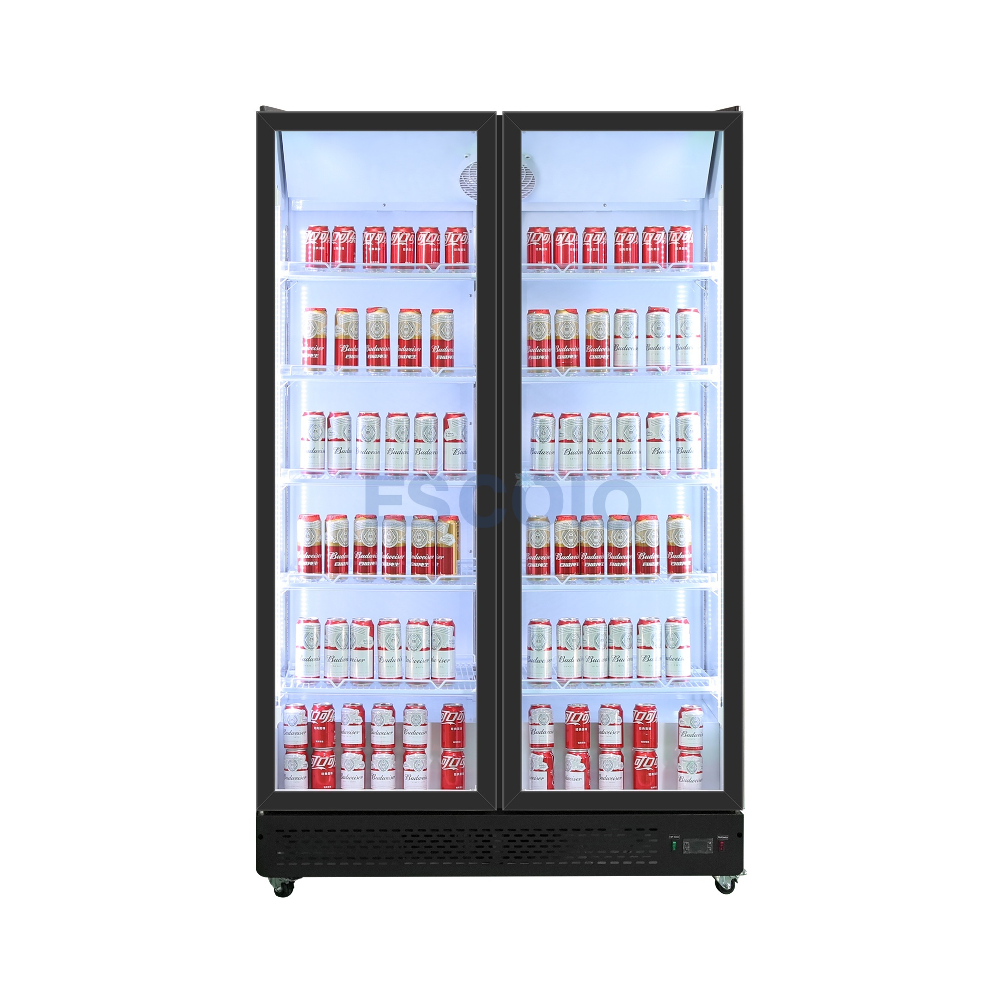 ALG1100-2M-TJ Double Door Display Refrigerator for Supermarkets & High Visibility Merchandising