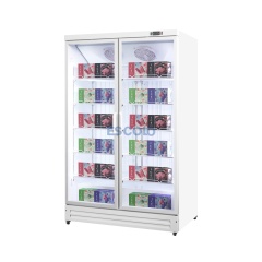 1000L Double Door Commercial Freezer — Ideal for Supermarkets, Frozen Food Aisles & High-Volume Retail Storage
